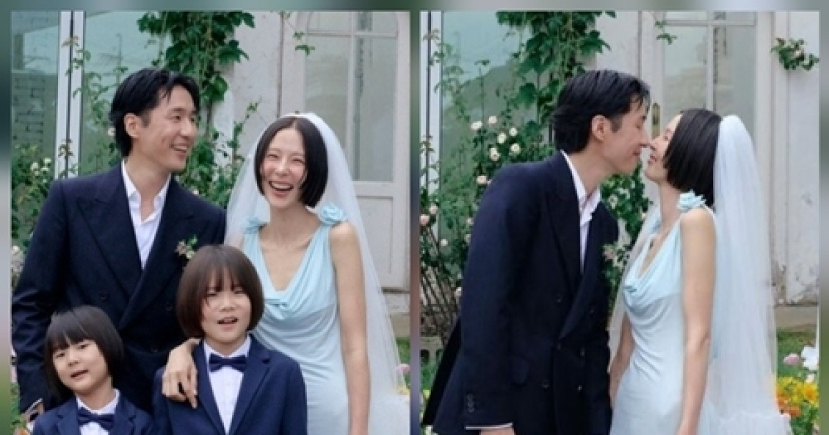 “고맙다, 진짜” 김나영, 4년 만에 마이큐와 결혼…두 아들 축하 속 작지만 완벽한 하루