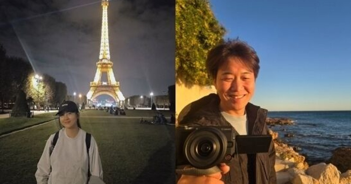 장윤정♥도경완, 에펠탑 앞에서 '달달'…첫 유럽 유행 만끽