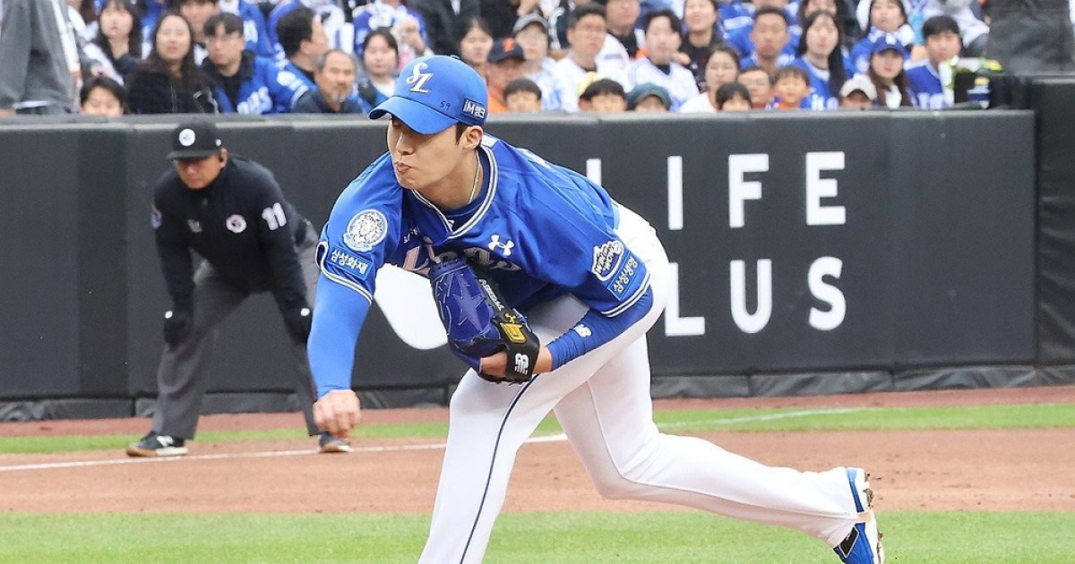삼성 원태인 vs NC 로건, 명운 걸고 WC 2차전 선발 맞대결