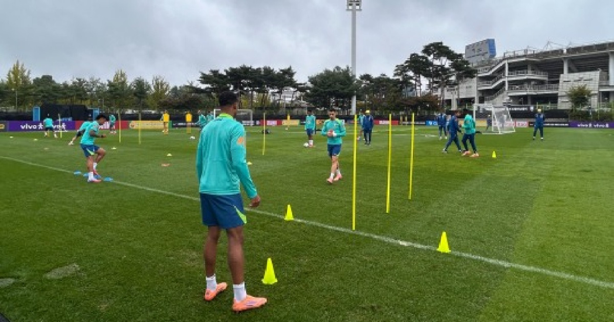 '안첼로티 지휘' 브라질, 고양서 첫 훈련...10일 한국과 친선전