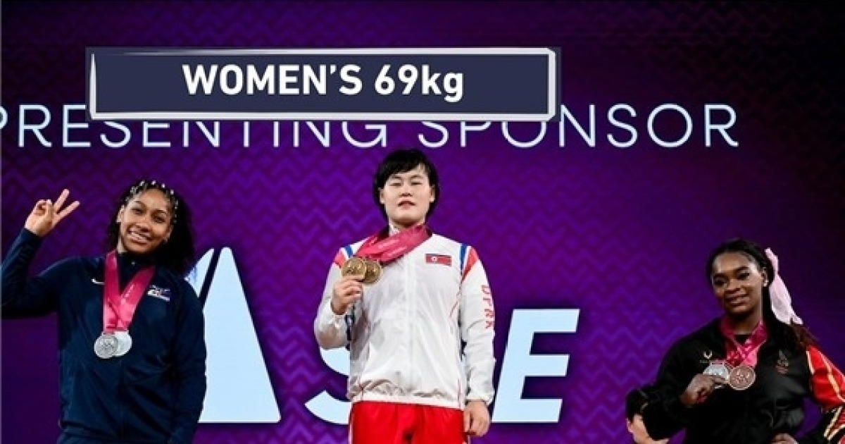 북한 송국향, 세계 역도 선수권 여자 69㎏급 세계신기록 우승