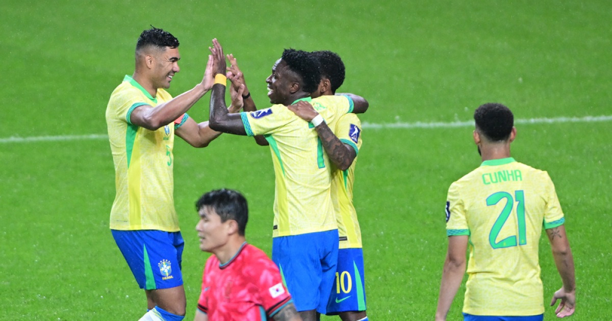 ‘호드리구 비니시우스 골’ 한국 무기력, 브라질에 초토화 0-5 참패