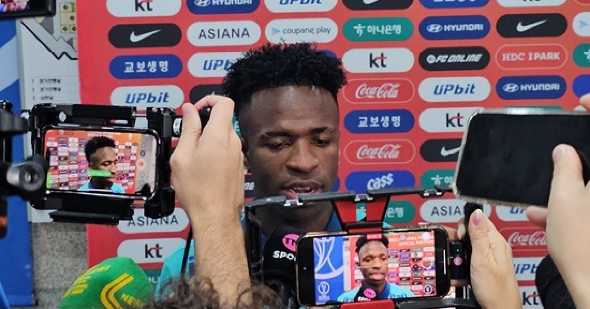홍명보호 탈탈 털었다, '韓 멘붕 빠트린' 비니시우스…5-0 대승 이유 묻자 "최고의 수비는 공격, 완벽한 경기력에 자신감"
