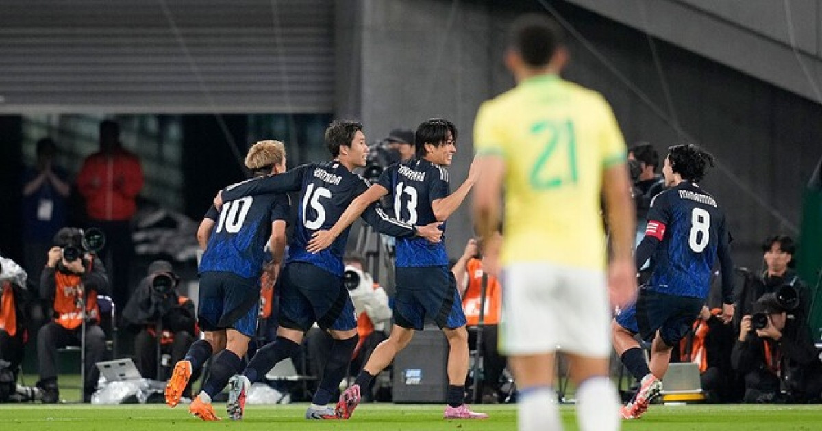 브라질 상대로 이게 된다고? 일본판 '도쿄의 기적'… 0-2→ 3-2 대역전승, 日 사상 첫 브라질 격파