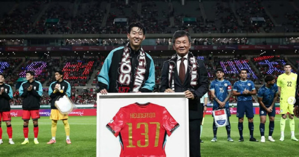 정몽규 “손흥민, 한국 축구 역사 한 페이지 장식”