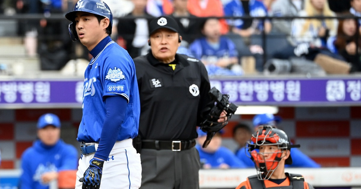 시간을 단축시켜야지...애초에 말도 안됐던 규정, 구자욱-폰세 싸움만 붙였다 [PO1 현장]