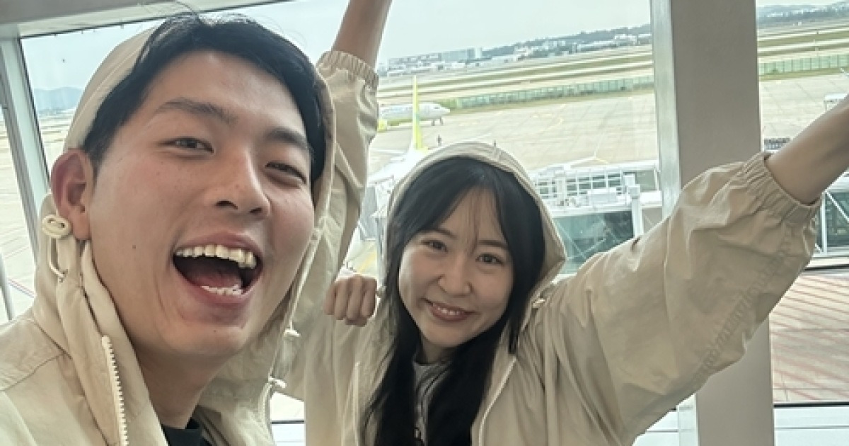 [단독]오지환♥나누리, 발리로 신혼여행 출발! 비행기 타기 전 ‘신바람 난 대국민 인사’