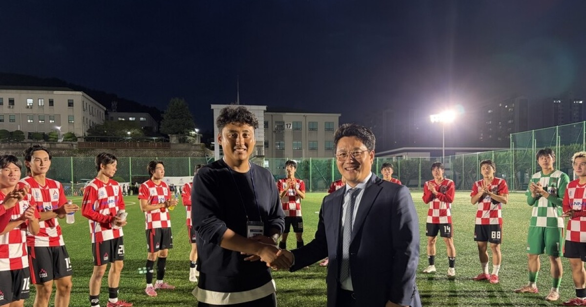 [전국체전] 박한동 회장 전국체전방문, 대학축구 발전위한 현장행보 가속 