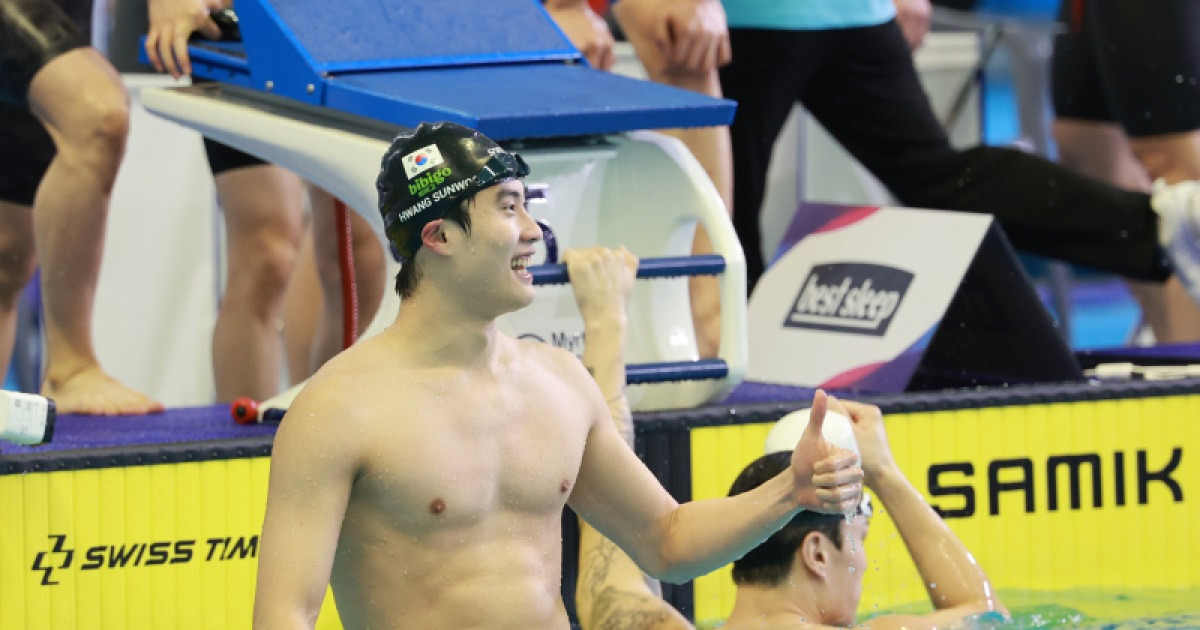 황선우, 쑨양의 8년 묵은 아시아 기록 넘어섰다...전국체전 자유형 200ｍ 아시아新