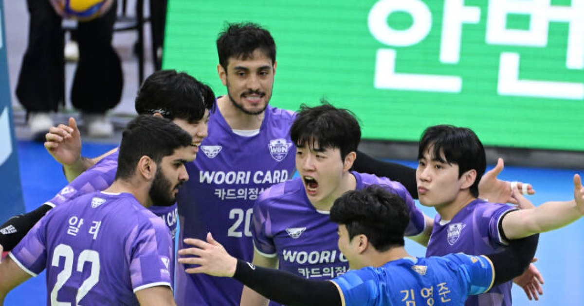 ‘삼각편대 동시 폭발’ 우리카드, 수원 원정서 한국전력 꺾고 남자부 개막전 승리 차지 [MD수원]