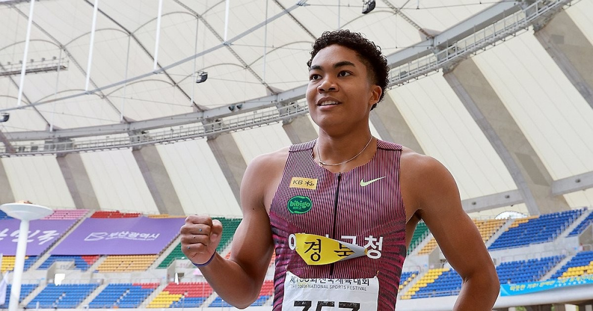 [전국체전] 나마디 조엘진, 100ｍ 이어 200ｍ도 우승…"예상 못한 결과"