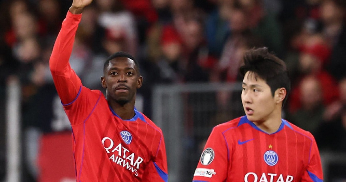 "이강인 교체 '30분'→퇴장 2장" PSG, 레버쿠젠 7-2 대파…'발롱도르' 뎀벨레 복귀 축하포→UCL 3전 전승, 선두 등극