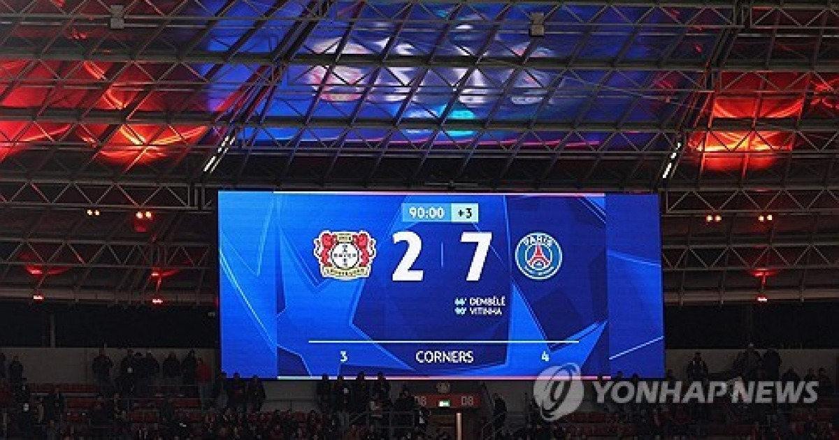 'PSG 7골, 바르샤 6골, 아스날 6골' UCL 하루 43골 폭발