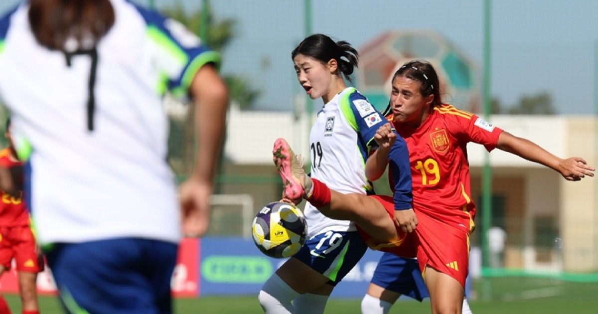 韓 축구, U-17 여자 월드컵서 스페인에 0-5 완패…16강 진출 가능성↓