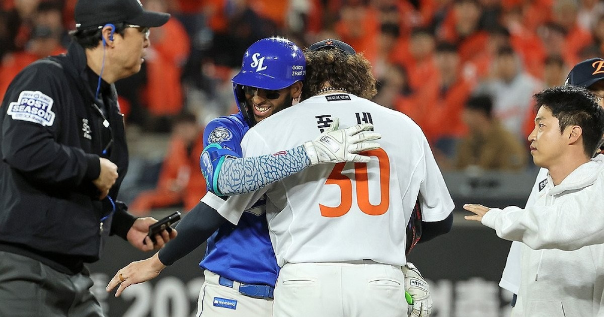 한화 폰세·삼성 디아즈, 경기 중 서로 사과…매너도 MVP급