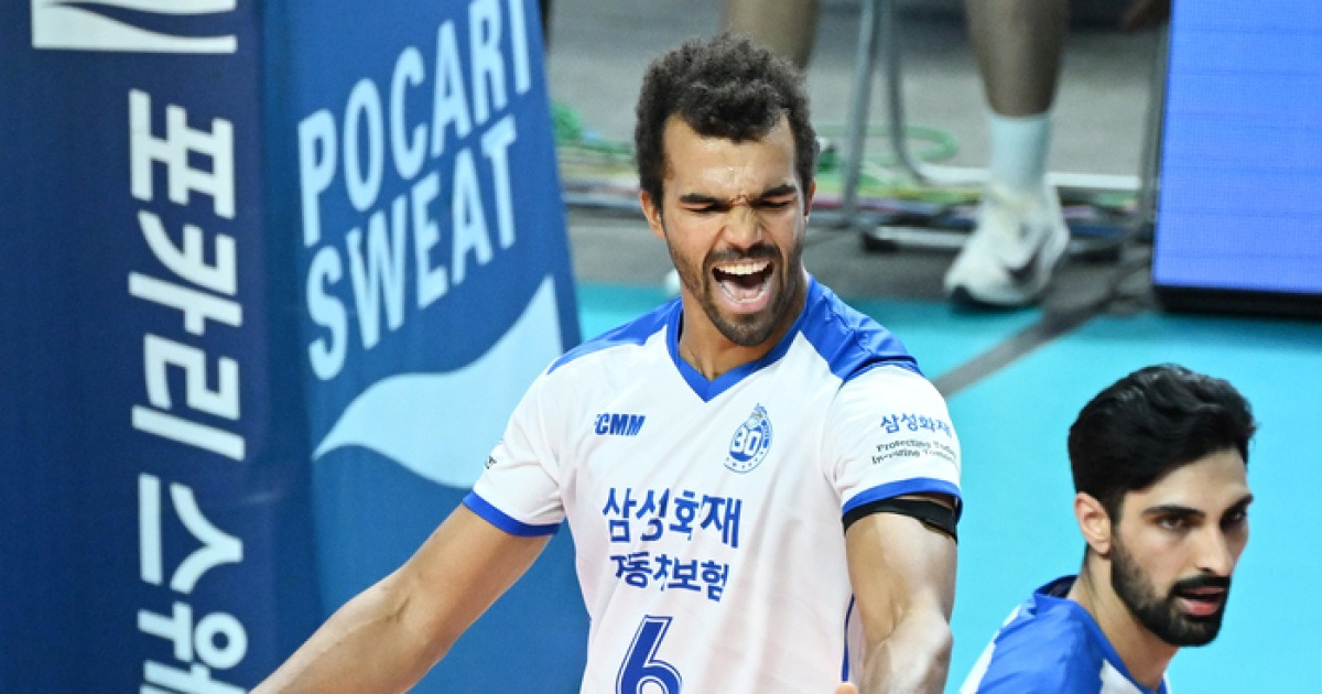 우리카드에 ‘비수’ 꽂은 아히, 17득점에 공격 성공률 76.19%…삼성화재 ‘첫 승’ 신고[현장리뷰]