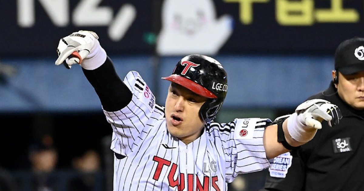 '1회 4실점→불펜 막고→박동원 투런포→역전승' 2023년 2차전 보는 줄. 4타점 박동원에 국대 에이스 류현진이 무너지다