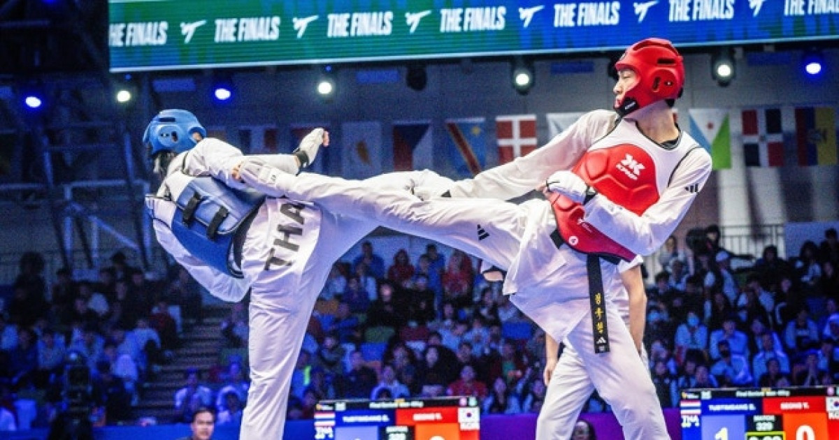 태권도 68㎏ 성유현, 생애 첫 태극마크 달고 세계선수권 은메달