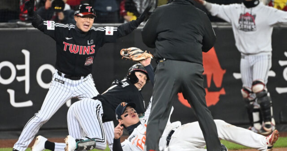 한화 '선취점' 장군→LG '동점' 멍군…노시환, 팀을 구한 천금 3루 태그 아웃 [MD대전 KS3]