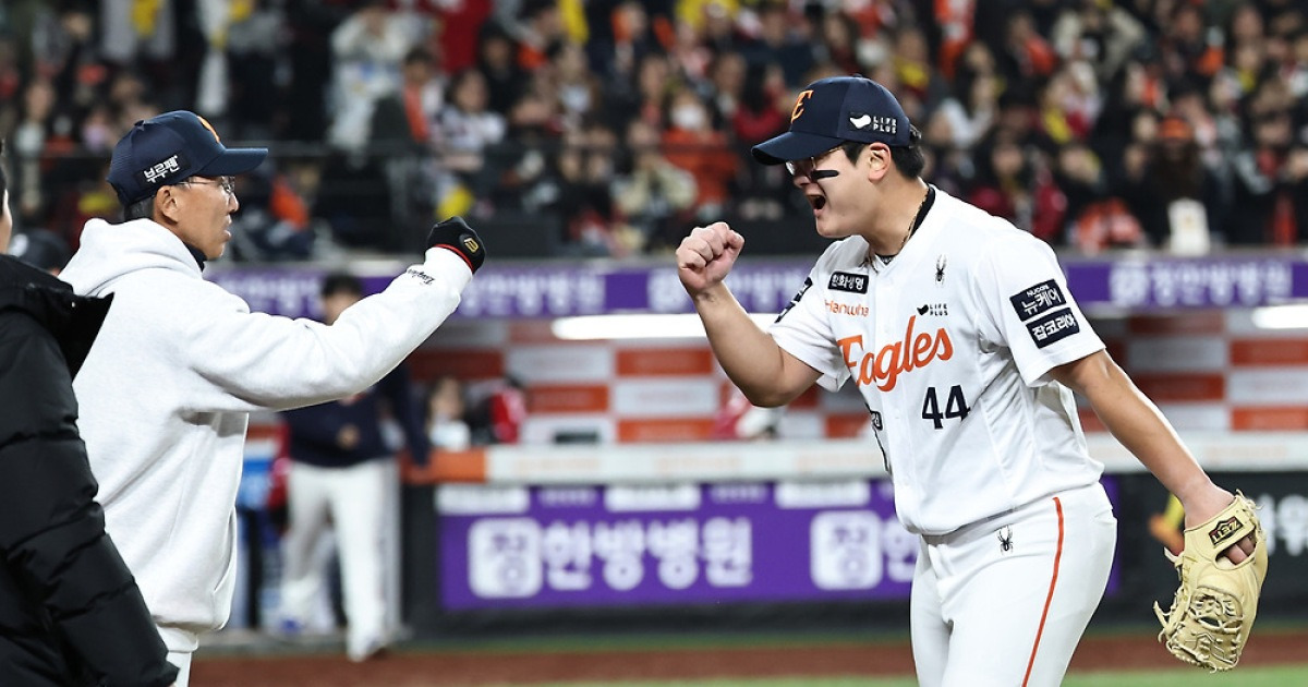 또 승리 지켜내지 못한 마무리, 김경문 감독 “오늘은 우리 마무리가···야구 어렵다, 김서현 8회는 잘 막았다”