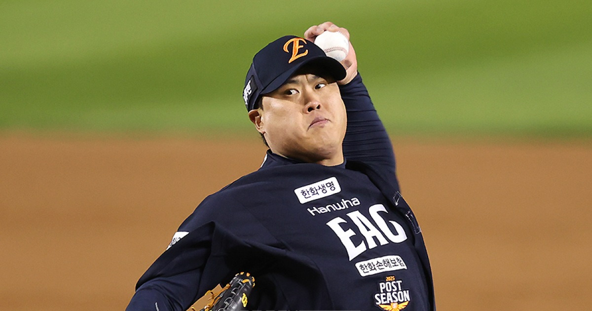 “류현진이 던지겠다고 하네” 눈물겨운 투혼… 김서현-정우주는 어쩌나, 김경문 진짜 시험대 올랐다