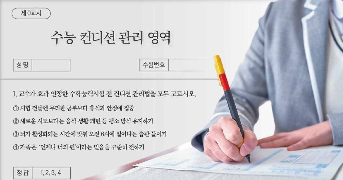 수능 이젠 컨디션 싸움…‘숨쉬기’만 잘해도 집중력 높아진다 [Health&]