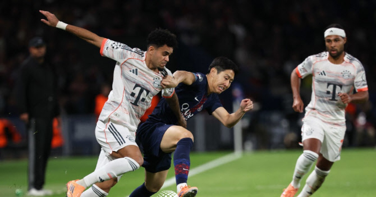 '이강인 빛바랜 첫 도움'  PSG, 10명 싸운 뮌헨에 무릎...김민재 교체출전