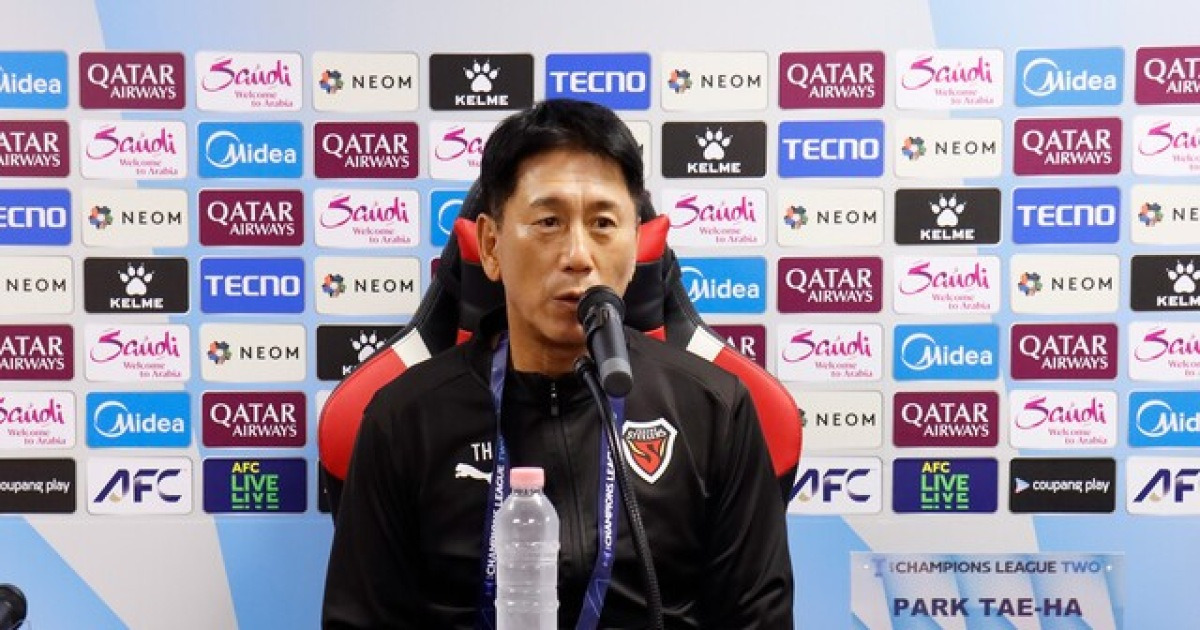 박태하 감독, "반드시 승점 3점을!" 탬피니스와의 리턴 매치에서 조 1위 노리는 포항