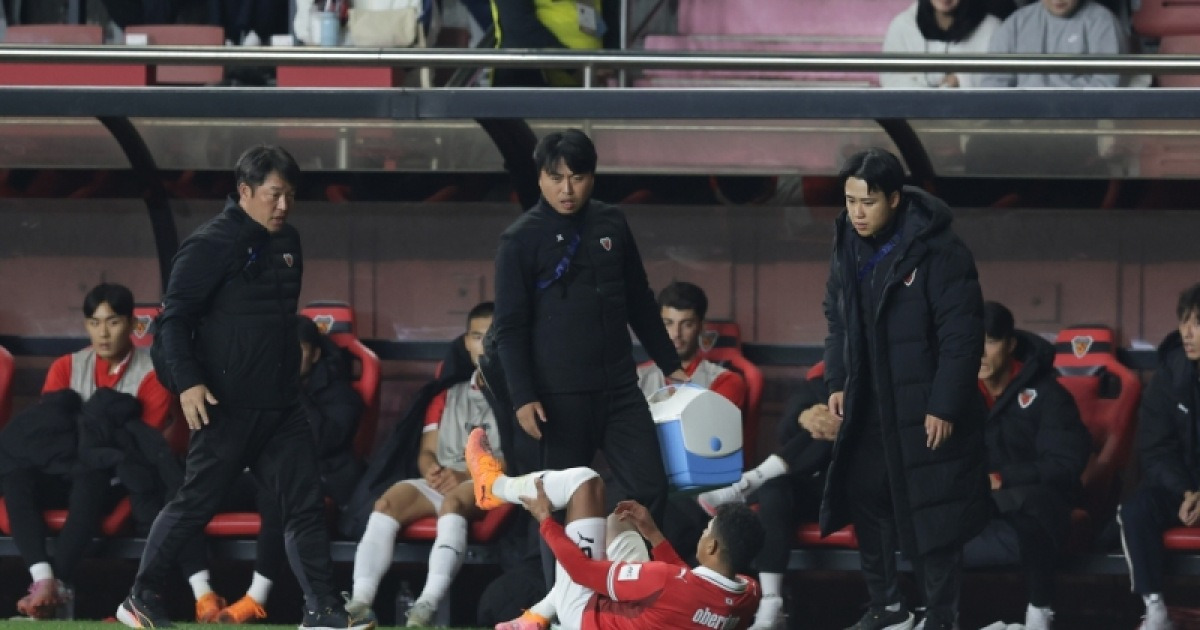 ‘극적 동점 골’ 포항, 싱가포르 탬피니스와 1-1 무승부…오베르단 부상 악재