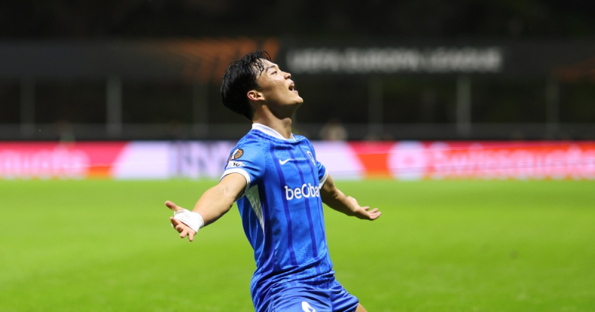 벨기에 헹크 오현규, 또 터졌다…UEL 브라가전 시즌 7호 골 폭발