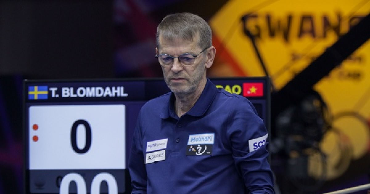 '4대 천왕' 브롬달, 광주세계3쿠션당구월드컵 탈락 '쓴맛'