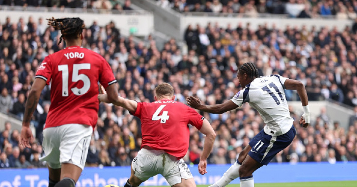 ‘히샬리송 역전골→더 리흐트 동점골’ 토트넘-맨유 극장골 주고 받으며 2-2 無