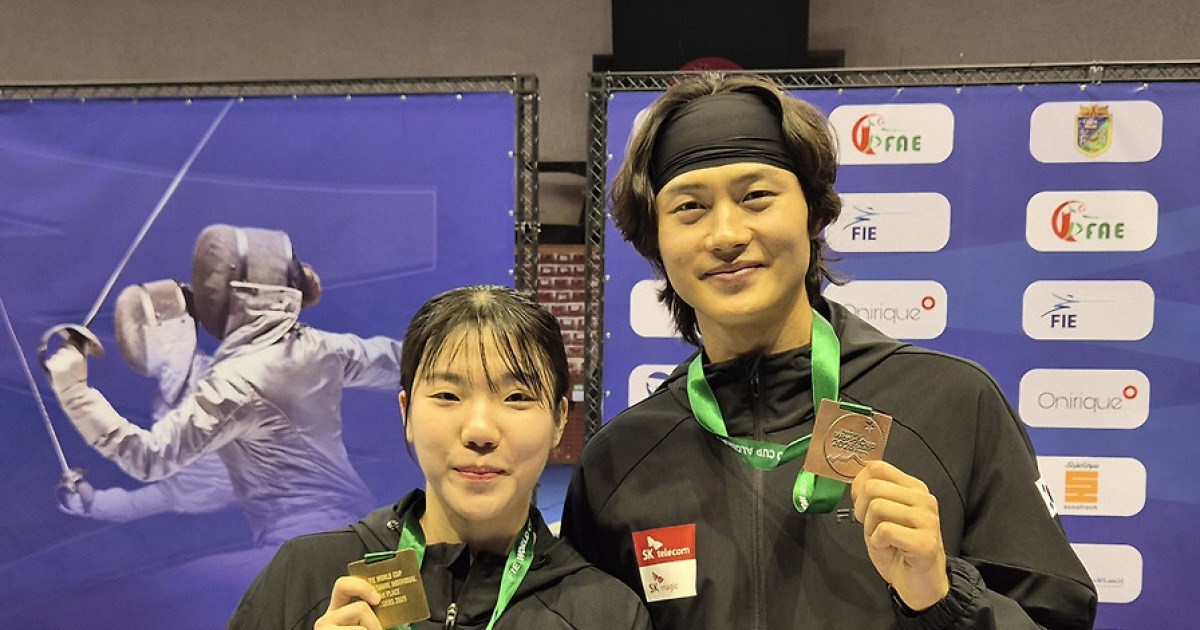 "아깝다!한끗차" '돌아온 사브르 황제'오상욱,알제리월드컵 銅! '대전 송촌고 후배'전하영 우승 '남녀 동반 포디움'