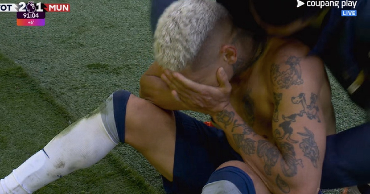 ‘흥민이 형 내가 해냈어’ 히샬리송, 감격의 오열 세리머니 펼쳤는데…돌아온 건 '극장 동점골'