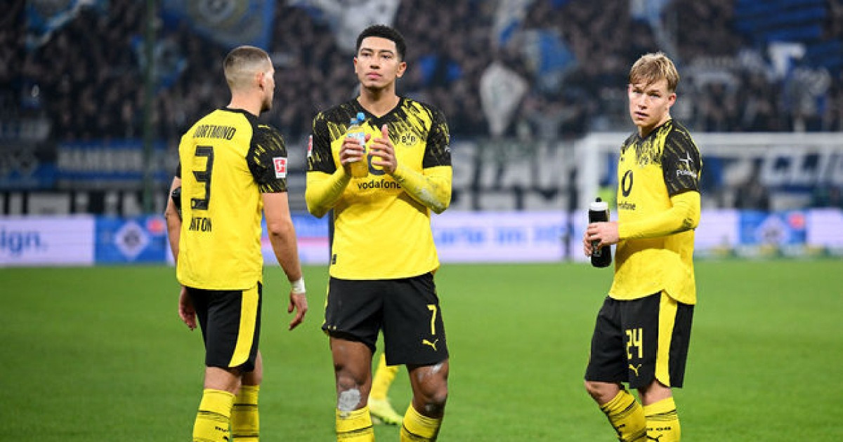 '1분을 못 버텨서' BVB, 함부르크와 1-1 무승부...1위 바이에른과 7점 차