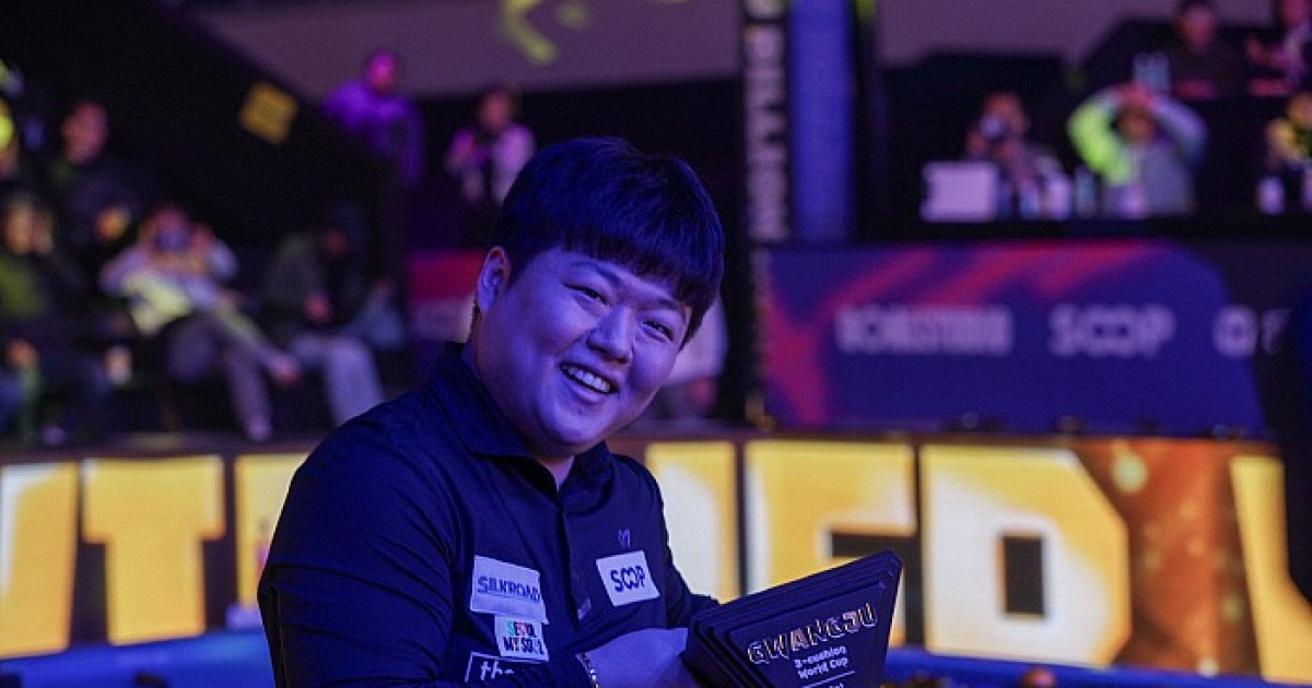 조명우, 광주세계3쿠션월드컵 우승···세계랭킹 1위 탈환