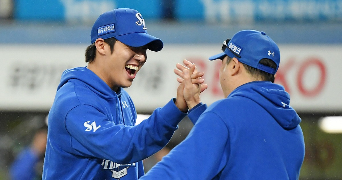 원태인 덕에 23억 벌었다? 박진만 감독 소고기 사야겠네 "제 지분 있지 않나요?" [고척 현장]