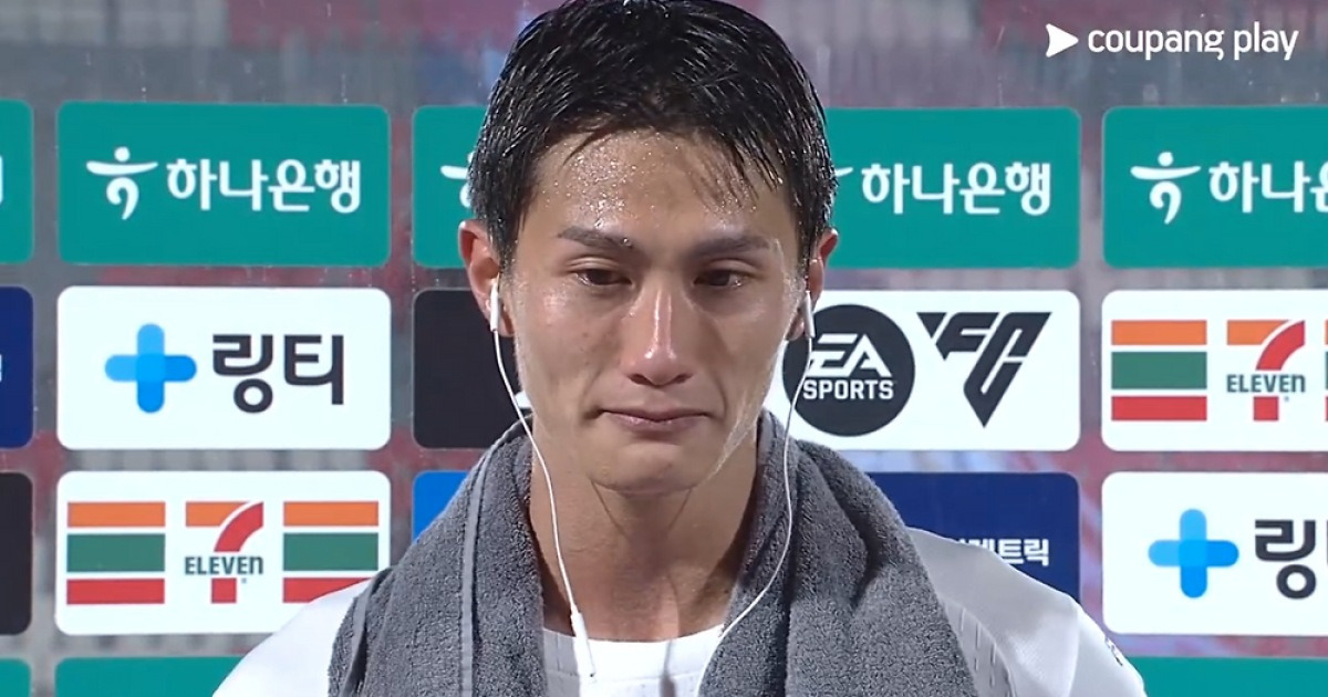 “친정팀에 대한 예우” 결국 눈물까지…‘2주 전 전역→김천전 결승골’ 강원 박상혁이 보여준 진심