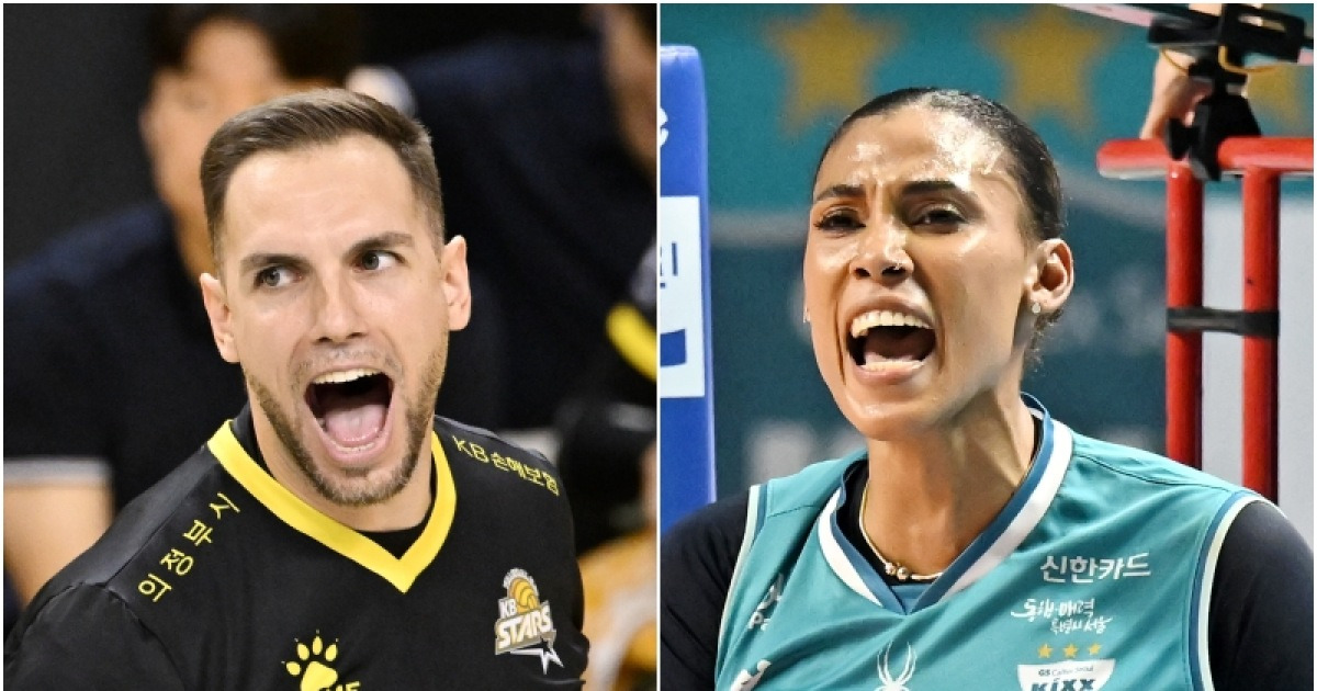 KB손보 비예나도 GS칼텍스 실바도 라운드 MVP 연속 수상