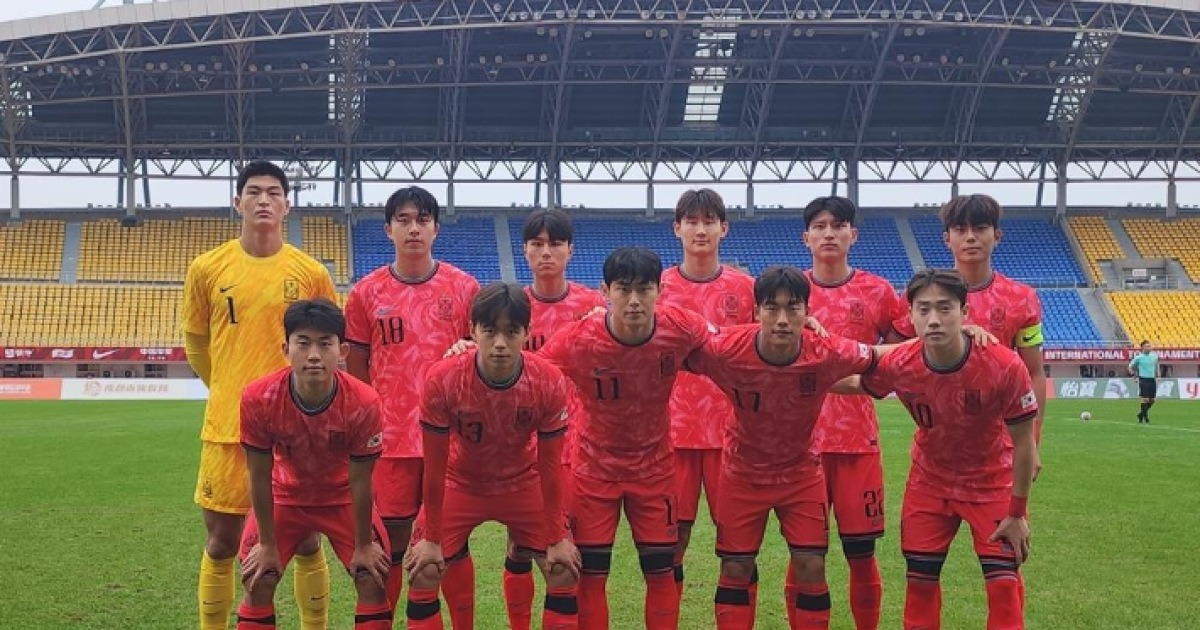 '정승배·김명준 골' U-22 대표팀, 판다컵 1차전서 우즈벡에 2-0 완승