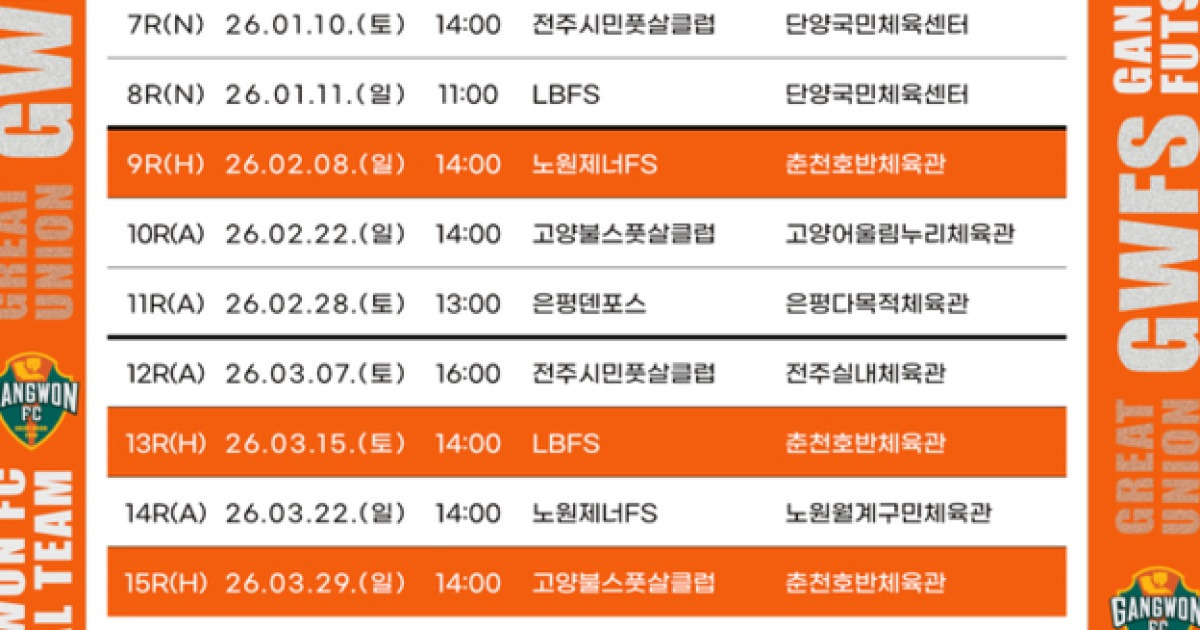 강원FS, 우승 목표로 새 시즌 닻 올린다