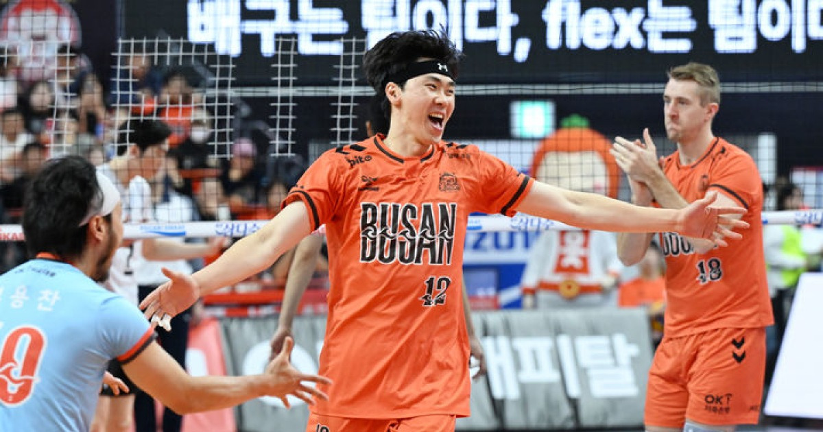 OK저축은행, 현대캐피탈 꺾고 부산서 첫 승 달성…페퍼도 2위 도약(종합)