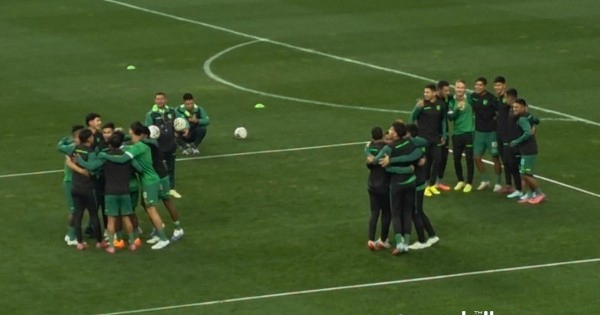 [현장스케치] '둥글게 둥글게→댄스 벌칙'…웃음 떠나지 않은 볼리비아의 '행복 훈련'