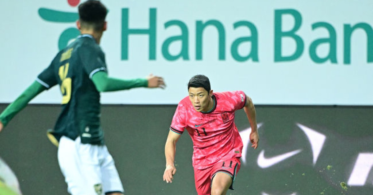 클럽서 부진했던 황희찬, 대표팀 복귀전은 절반의 합격점 [대전톡톡]