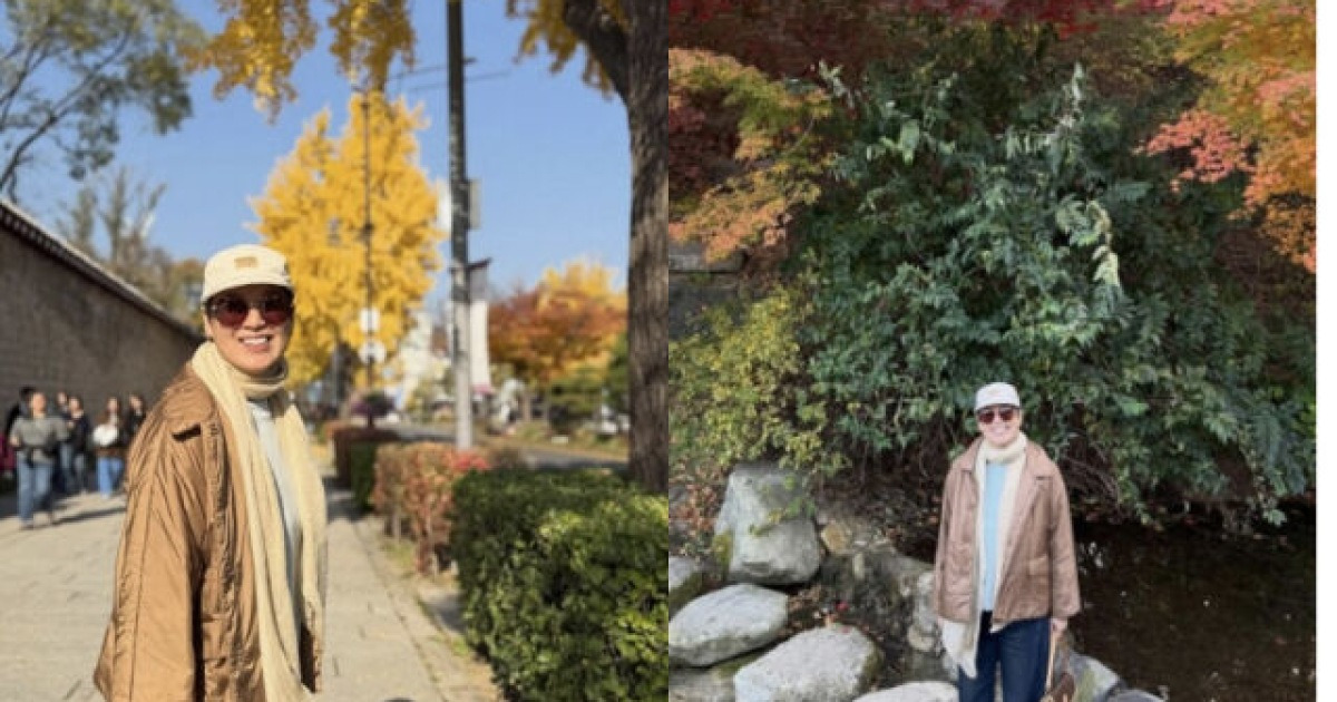 박미선, 암투병 극복 후 가을 산책…“단풍이 꿈처럼 아름다워요” [MD스타]