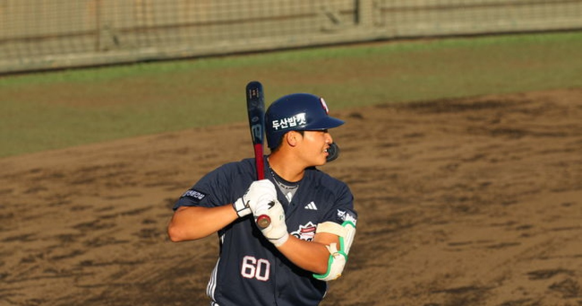 ‘두산 라이온즈’ 화제의 신인 대형사고 쳤다, 교체 출전→2안타 2득점→KS 준우승팀 격침 “첫 안타 공 챙겨주셨다”