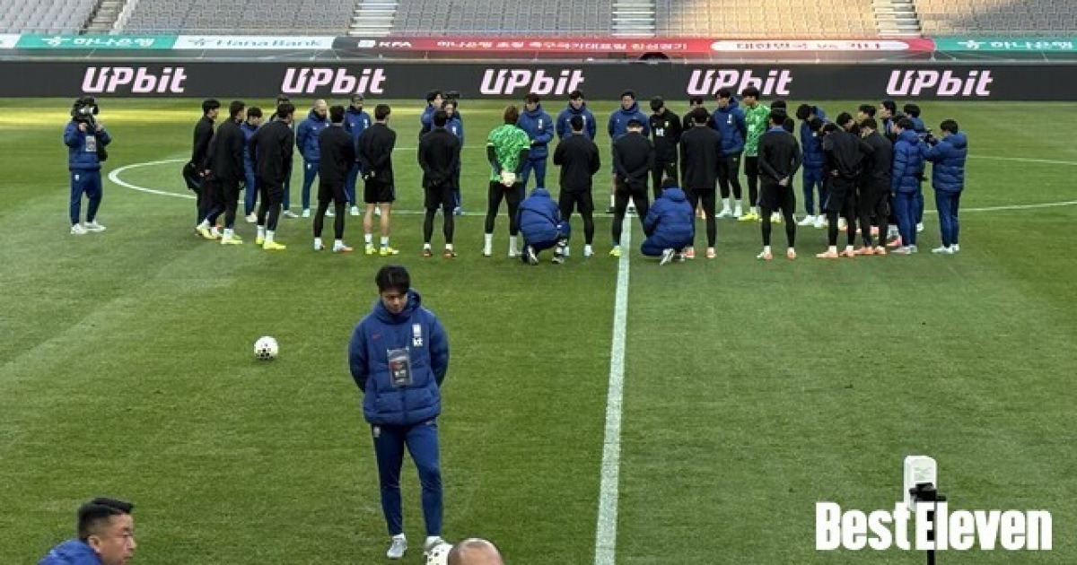 [BE.현장] 가나전 D-1 훈련, 체감 0도에 선수들 모두 '긴팔∙긴바지'로 꽁꽁 무장! 영하 맹추위 예고