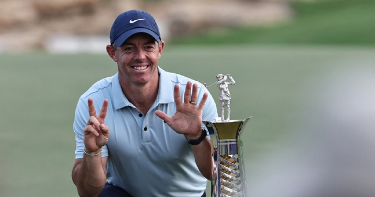 '클래스는 영원하다' 매킬로이, DP월드투어 올해의 선수상 4연패... 최다수상자 '몽고메리까지 단 한 걸음'