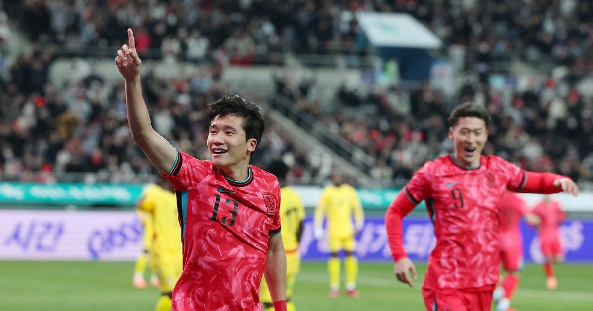 이강인 택배 크로스, 이태석 헤더 마무리... 홍명보호, 가나에 후반 1-0