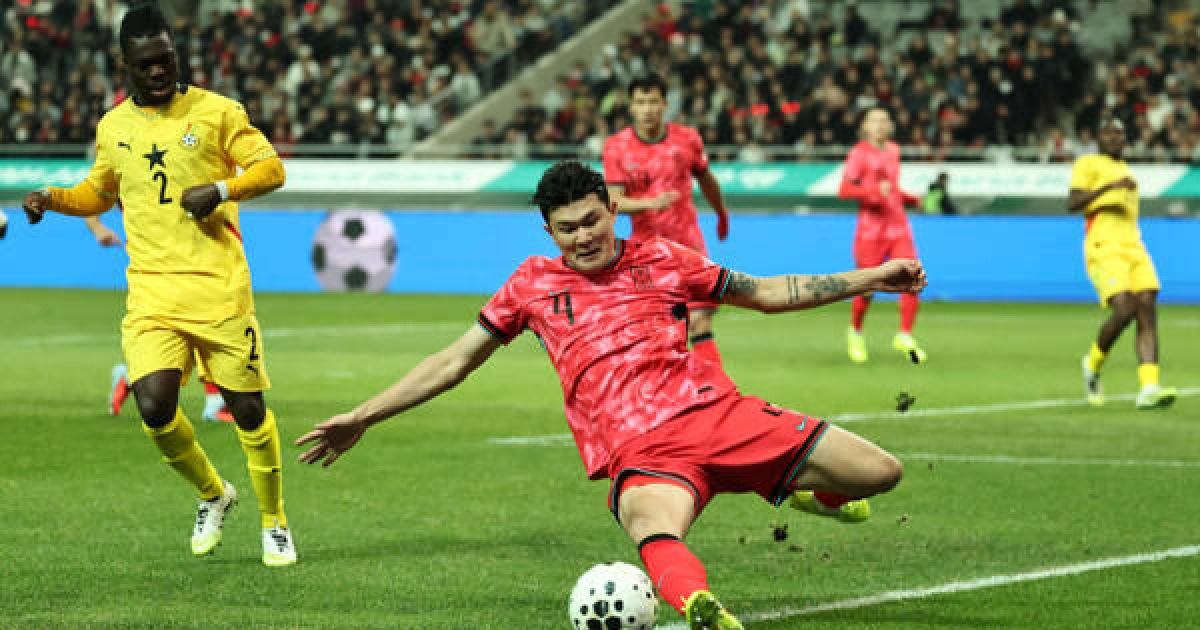 손흥민·이강인·김민재 총출동에도…홍명보호, 가나 2군에 ‘진땀승’